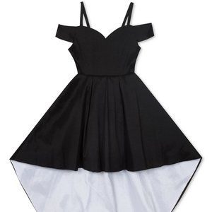 Rare Editions Girls Cold-Shoulder Hi-Low Dress 12